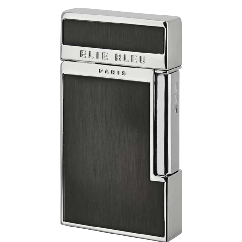 Encendedor Elie Blue Diamond Negro de lujo, llama jet para cigarros.