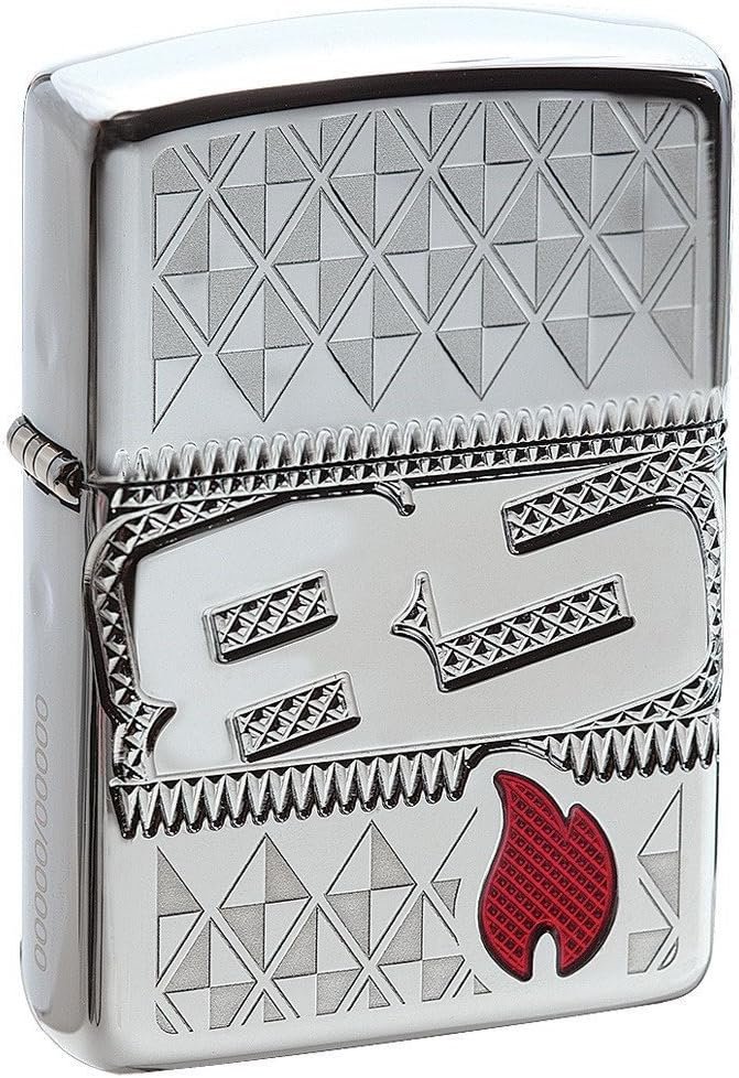 Zippo 85 Aniversario Armor Edición Limitada | Vista frontal del encendedor con su acabado negro mate y grabados.