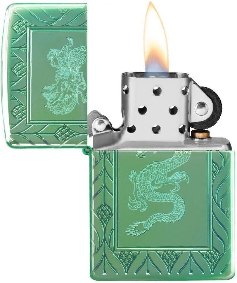Zippo Armor Grabado Dragón con la robusta carcasa Armor y la profundidad del grabado MultiCut 360.