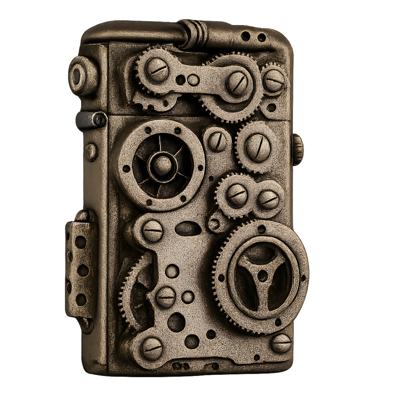 Mechero Plegable Steampunk de Diseño Único | Encendedor Retro de Queroseno